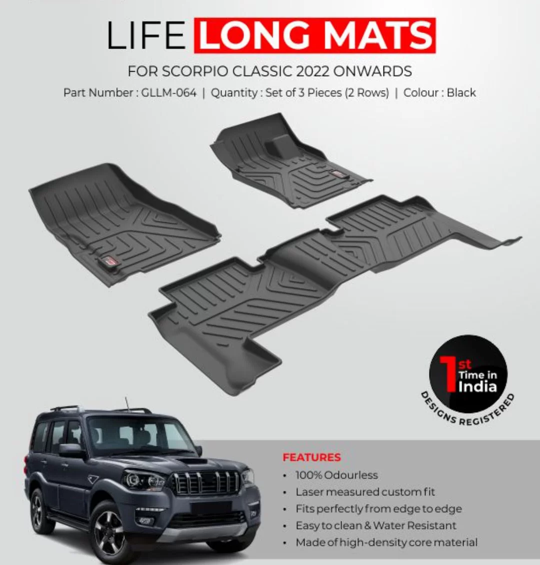 Scorpio on sale car mat
